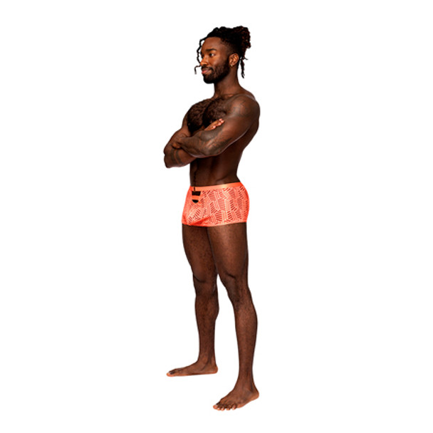 Male Power Rude Awakening Cheeky Cutout Short Neon Orange XL