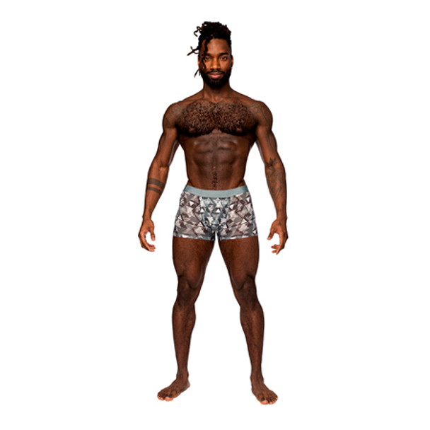 Male Power Sheer Prints Seamless Sheer Short Optical S