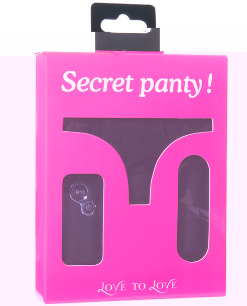 'love To Love Secret Vibrating Panty - Black