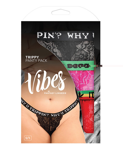 'vibes Trippy 3 Pack Thongs Assorted Colors Qn