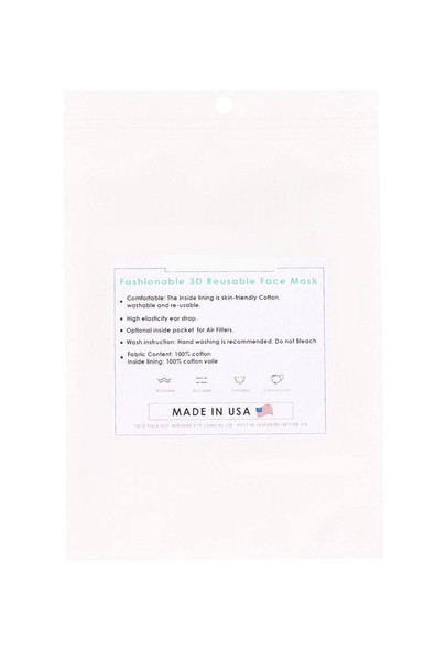 Cotton Stripe 3d Reusable Face Mask
