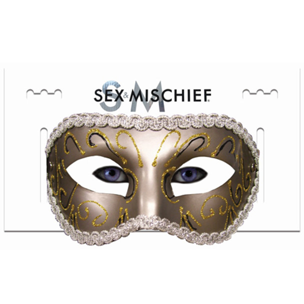 Sportsheets Sex & Mischief Masquerade Mask Gold