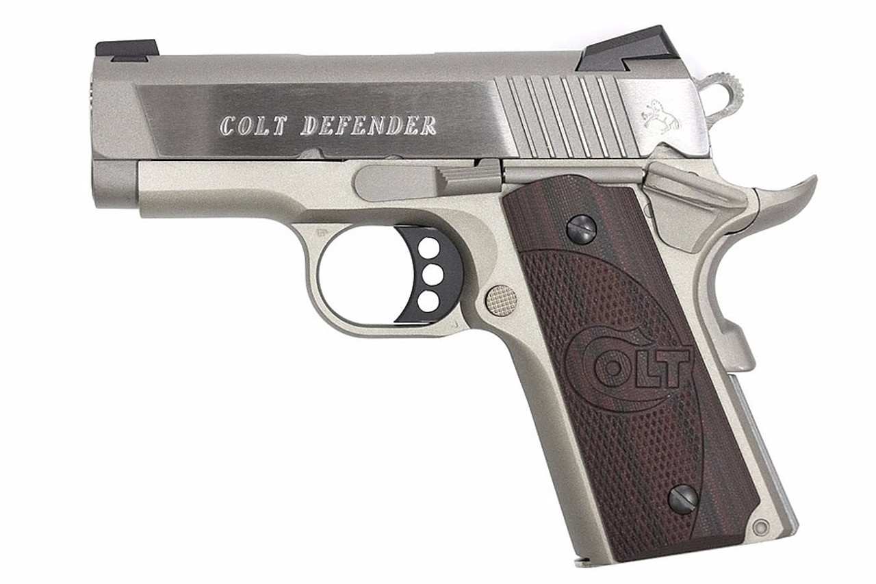 Colt Pistol - Defender - .45 acp - Stainless Steel - G10 Black Cherry