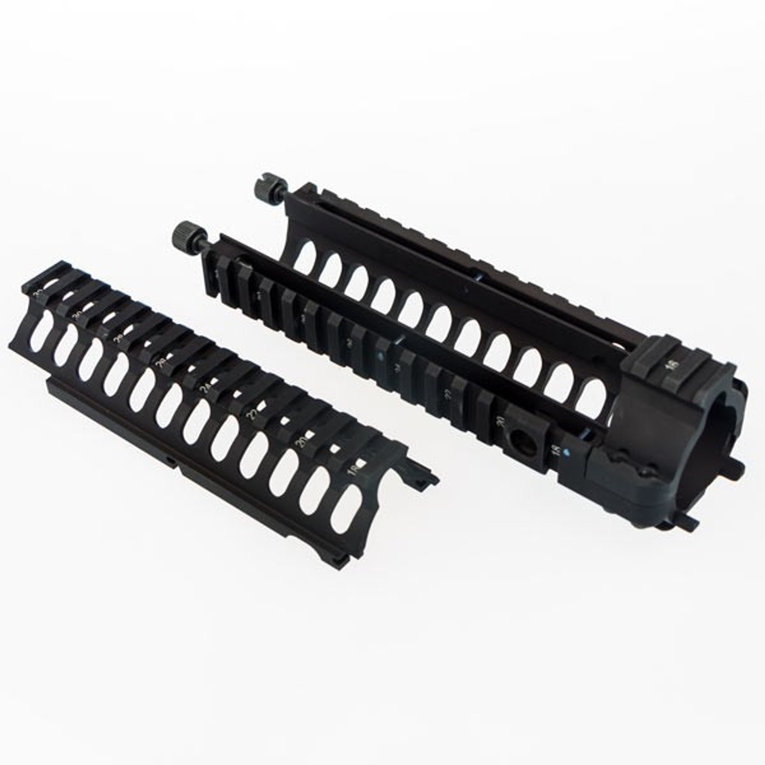 LWRC FreeFloating Quad Rail 7" Carbine Length Anodized Aluminum Black Abide Armory