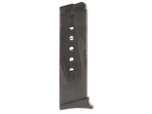 This is an USED 7 round factory magazine for the Sig Sauer 230/232 380acp. This magazine has the zipper back pattern on the back of the magazine.