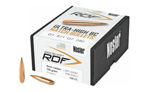 NOSLER Reduced Drag Factor RDF 243 Caliber 53410