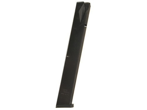 This is an extended Taurus magazine for the models PT92 and PT99 9mm, 32 round capacity, made by PROMAG.