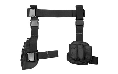 NCSTAR Triple Pouch Drop Leg Holster & Mag Pouch CV2908