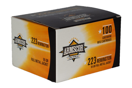 Armscor Ammunition - 223 rem - FMJ - 55gr - 100 Round / Box - 50447