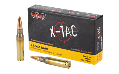 PMC Ammunition - X-Tac - 7.62 NATO - 147 Grain - 20rds Per Box - 7.62X