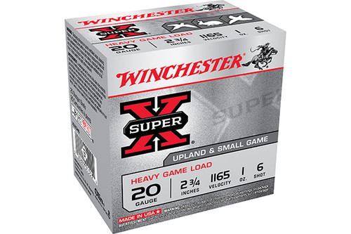 Winchester Ammuniion - 20 Gauge - 2.75" - Heavy Game - 6 Shot - 25/Box - XU20H6