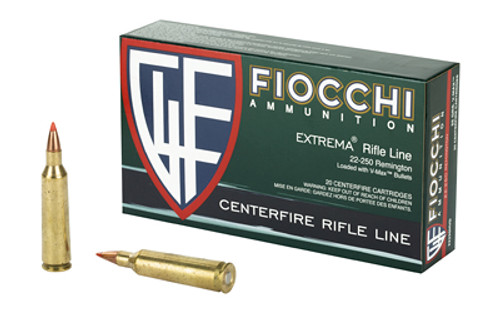 Fiocchi Ammunition V-Max  - Fiocchi Rifle - 22-250 Remington - 22250HVD