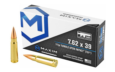 Maxim Defense Industries Copper  - SBA Short Barrel Ammunition - 7.62X39 - MXM-49003