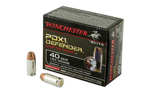 Winchester Ammunition Jacketed Hollow Point  - PDX1 Defender - 40 S&W - S40SWPDB