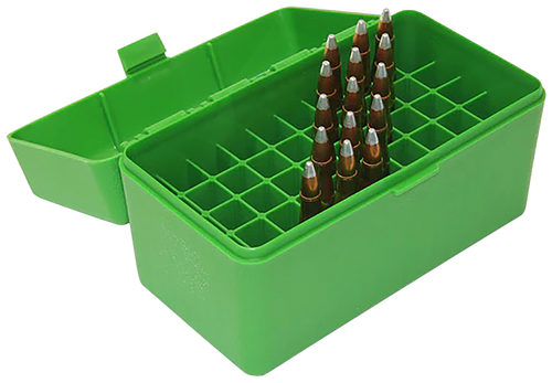 Mtm Ammo Box Small Rifle - 50-rounds Flip Top Style Green