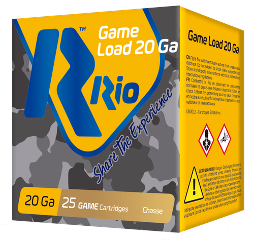 Rio Ammunition Game Load, Rio Rc208      20 2.75     1      Hvy Fld    25/10