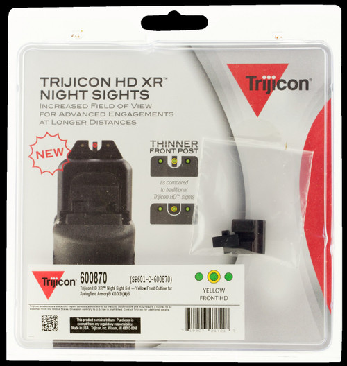 Trijicon Night Sight Set Hd Xr - Yellow Outline Springfield Xd