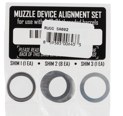 Rugged Suppressor Shim Kit, Rugged Sa002 677679 Shim Kit - 625-24 5/8x24