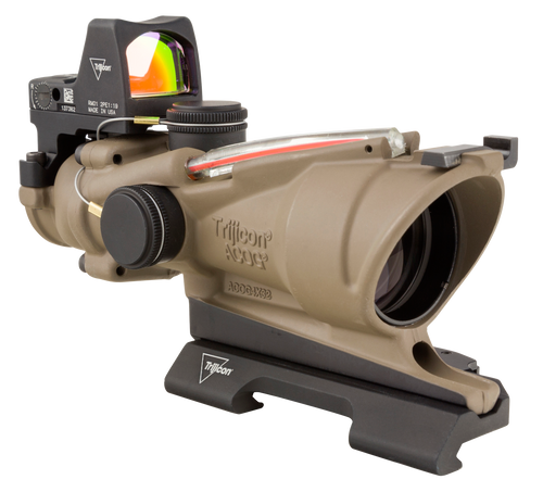 Trijicon Acog Ecos, Trj 100553 Ta31d100553 Combo 4x32/rmr2 3.25moa Fde