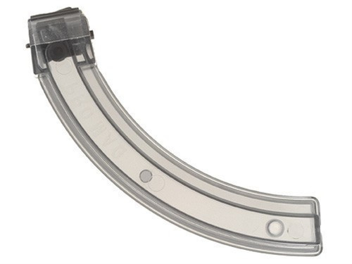 This is a smoke 32 round magazine for the Ruger 10/22, made by Pro Mag.