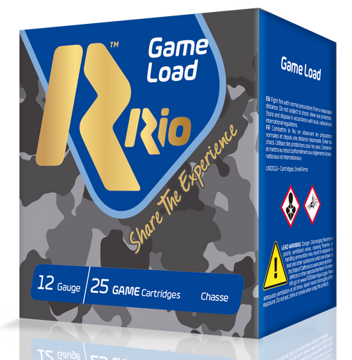 Rio Ammunition Game Load, Rio Sg3275     12 2.75     11/8   Supgame Hv 25/10