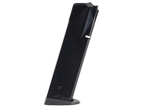 This is a factory CZ magazine for the TS (Tactical Sports) 40sw. This magazine has a maximum capacity of 17 rounds.