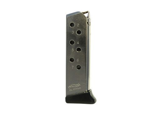 This is a factory Walther magazine for the PPK/S .380 acp, 7 round capacity, with a finger rest.