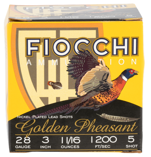 Fiocchi Golden Pheasant 28ga. - 3" 1200fps. 1-1/16oz. #5 25-pk