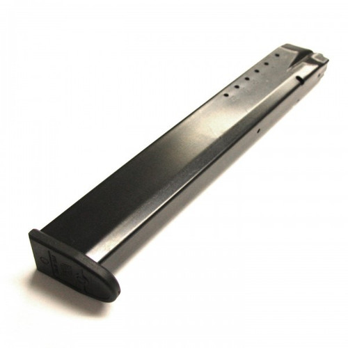 This is a Smith & Wesson magazine for the M&P 40 s&w, 25 round capacity, made by ProMag.