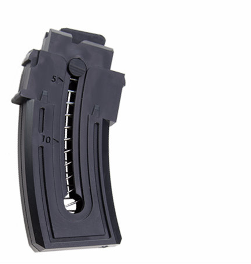 This is a factory Mossberg magazine for the Blaze (also fits Blaze-47) .22 lr, 10 round capacity.