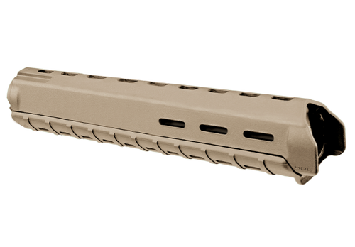 This is a genuine Magpul MOE Hand Guard for AR-15 platforms, the color is flat dark earth (FDE). This hand guard will fit rifles that measure 11-1/2" from the Delta Ring Assembly to the Hand Guard Cap (round or triangular).