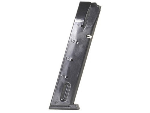 This is a 20 round magazine for any Smith & Wesson 5900 series firearm, made by Mec-Gar.