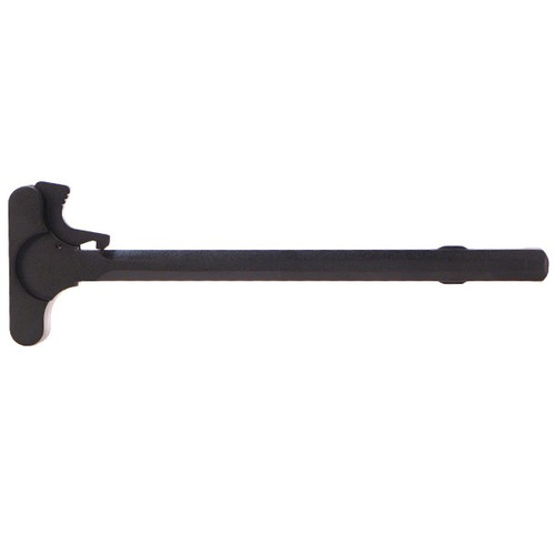 This is an AR-15 charging handle, it made from anodized aluminum with a 6061 hard coating, manufactured by Precision Arms.