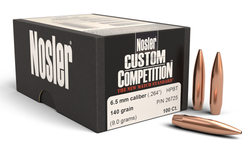 Nosler Custom Competition, Nos 26725 Cust Comp  264 140  Hpbt  100