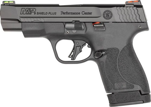 S&w Pc M&p9 Shld Plus 9mm 4" - Fiber Optic Sgts 13/10 Mag BLK