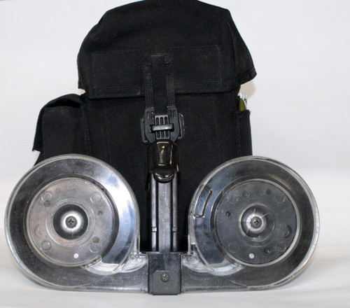 This is a AR-15 drum .223 / 5.56, 100 round capacity, with a clear back.  Made in USA. Comes with a nylon carrying case.