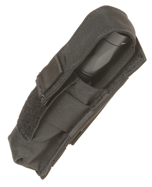 Tacshield (military Prod) Suppressor/light Pouch, Tacshield T4001bk Univ Light/suppressr M-pouch Bk
