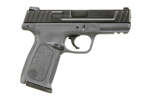 This is a Smith & Wesson SD9VE 9mm, Grey frame. Comes with (2) 16 round magazines.