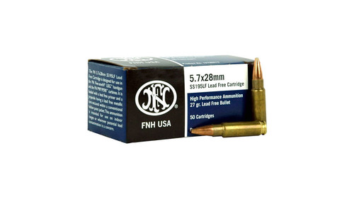FNH Ammunition - 5.7 x 28mm - 27 Grain - Lead Free - 50 Rds/Bx - 10700013