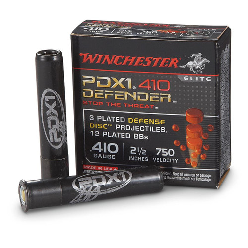 Winchester 410 Ga PDX1 410 Defender 2-1/2" 10 Rounds / Box Ammo