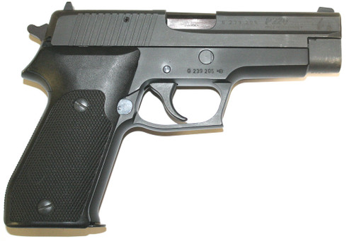 This is a Sig Sauer P220. 45acp. Manufactured in Germany (No Rail)