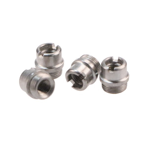 Set of (4) four SS grip screw bushings for 1911 grips
