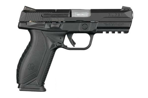 This is a Ruger American Pistol 9mm. This model has the manual thumb safety.
