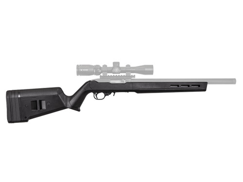 Magpul X-22 stock fits a Ruger 10/22. Will fit either standard barrel or bull barrel