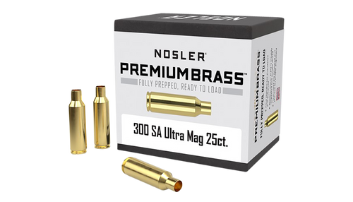 Nosler 10228 Premium Brass Unprimed Cases 300RemSAUM Rifle Brass 25/Box