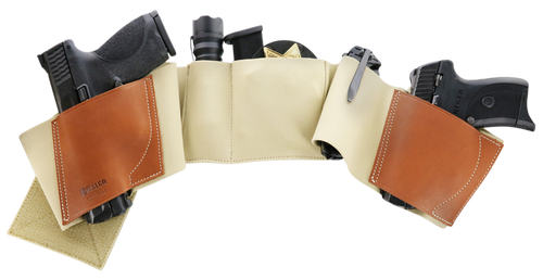 Galco Underwrap Kak Belly Band - 2 Leather Holsters Lrg 42-46<