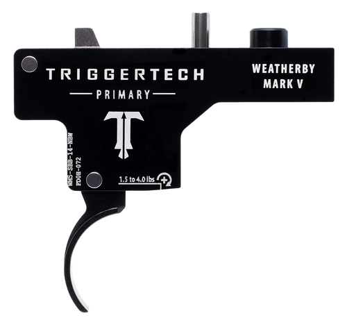 TriggerTech WM5SBB14NBW Primary  Single-Stage Curved Trigger with 1.50-4 lbs Draw Weight & Black PVD Finish for Weatherby Mark V