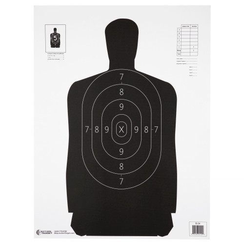 Action Tgt B34 BLK 100pk