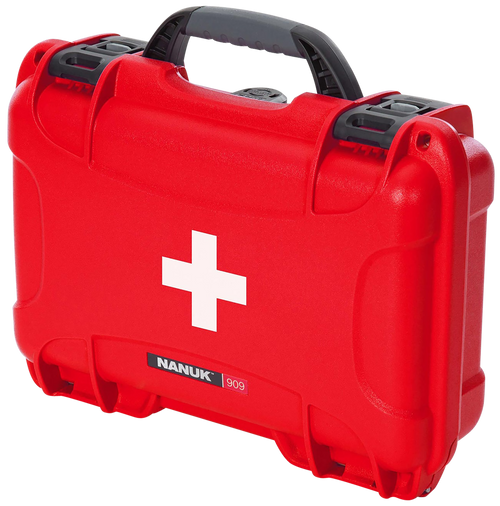 Nanuk 909FSA9 909 First Aid Case Red Resin w/ Latches