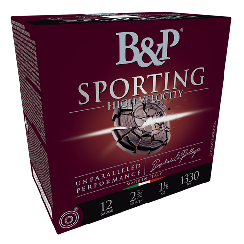 B&P 12B8SH75 Sporting Clay  12Gauge 2.75" 1 1/8oz 7.5Shot 25 Per Box/10 Case